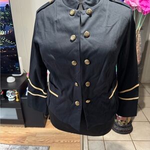 Ava & Viv Black Blazer with Gold Buttons